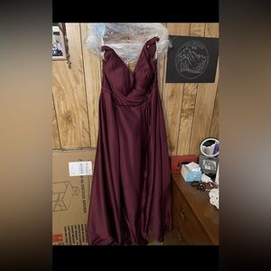 Bridesmaid dress wine red